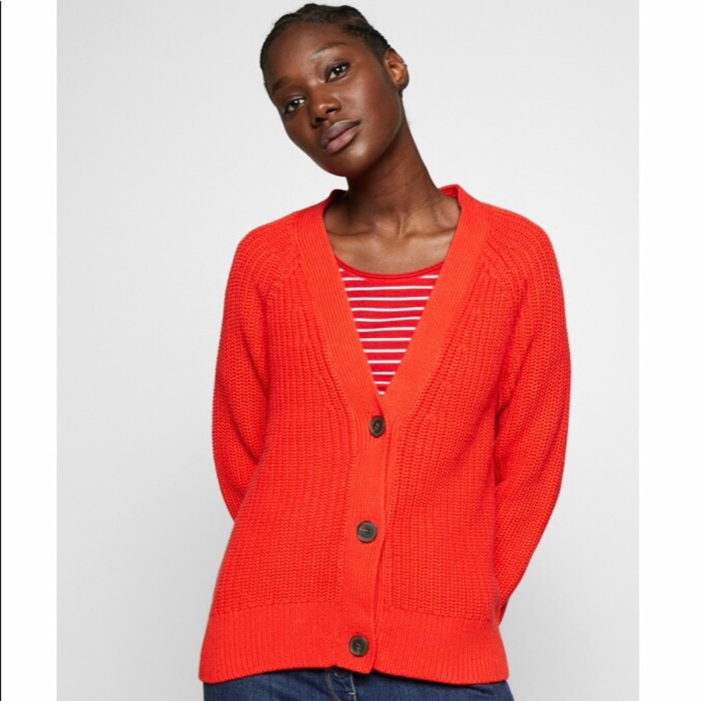 GAP Shaker Stitch Cardigan with Big Buttons, XL